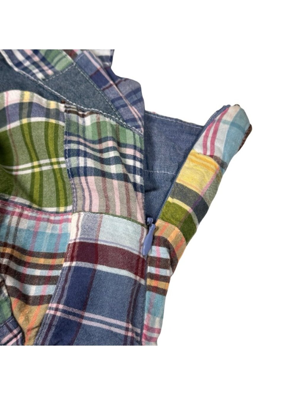 Vintage Y2K Tommy Hilfiger Madras Plaid Patchwork Sundress 2 Cottage - Picture 13 of 15